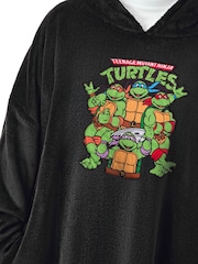 Vanilla Underground Black Mens Teenage Mutant Ninja Turtles Blanket Hoodie - Image 3 of 6