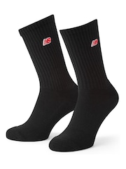 New Balance Black NB Patch Logo Crew  Socks 3 Pack - Image 2 of 3