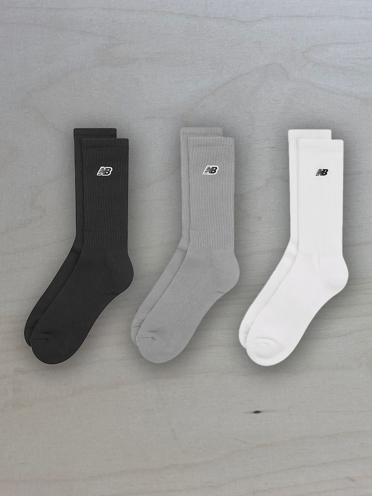 New Balance Patch Logo Crew Socks 3 Pack - Изображение 1 из 6
