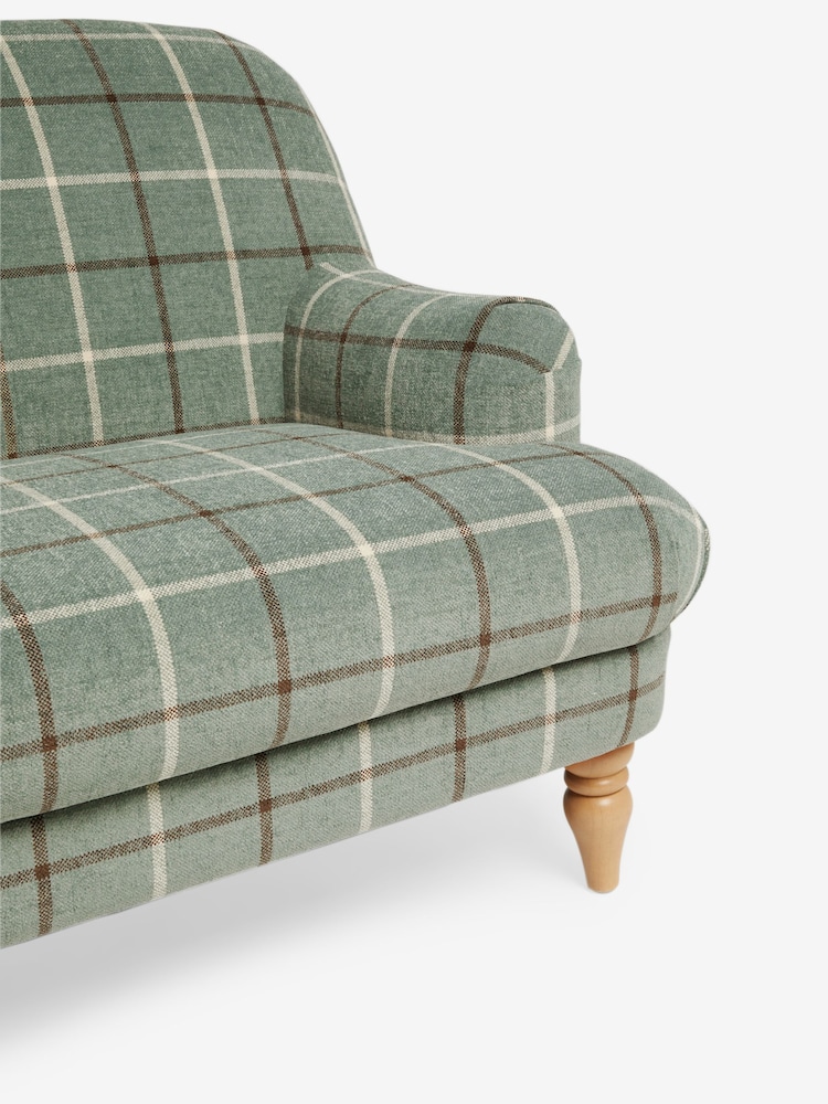 Laura Ashley Fern Green Lindfield Check Clipsham Small 2 Seater Sofa - Image 10 of 10