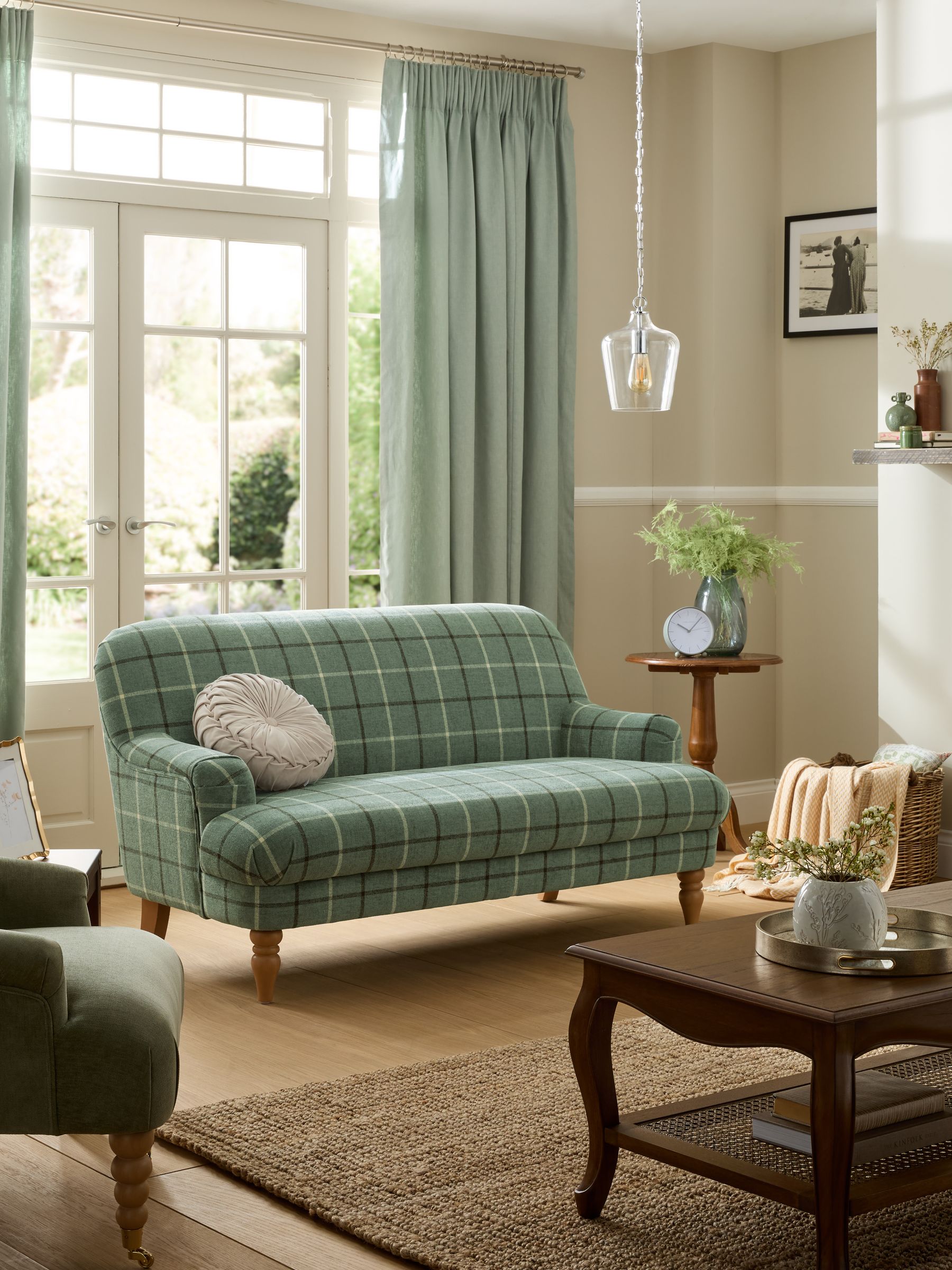 Buy Laura Ashley Fern Green Lindfield Check Small Clipsham 2