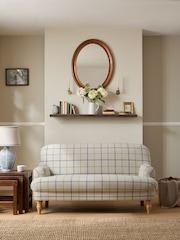 Laura Ashley Natural Lindfield Check Clipsham Small 2 Seater Sofa - Image 5 of 8