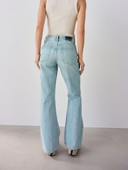 Bleach Ripped Knee Relaxed Bootcut 100% Cotton Jeans - Image 3 of 7