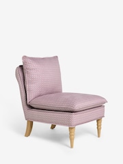 Laura Ashley Claudina Geo Plum Purple Nordan Armless Accent Chair - Image 2 of 5