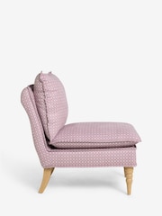 Laura Ashley Claudina Geo Plum Purple Nordan Armless Accent Chair - Image 3 of 5