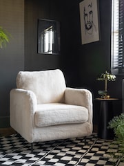 Rockett St George Natural Faux Fux The Edie Accent Chair - Image 1 of 9