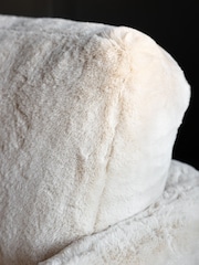 Rockett St George Natural Faux Fux The Edie Accent Chair - Image 3 of 9