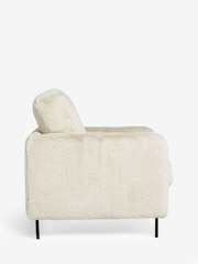 Rockett St George Natural Faux Fux The Edie Accent Chair - Image 7 of 9