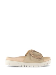 Gabor Cream Everly Caramel Suede Mule Style Sandals - Image 1 of 5