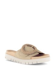 Gabor Cream Everly Caramel Suede Mule Style Sandals - Image 3 of 5