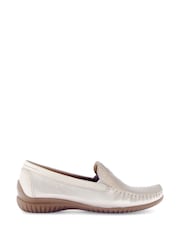 Gabor Natural California Puder/Muschel Metallic Leather Mocassin Shoes - Image 1 of 5