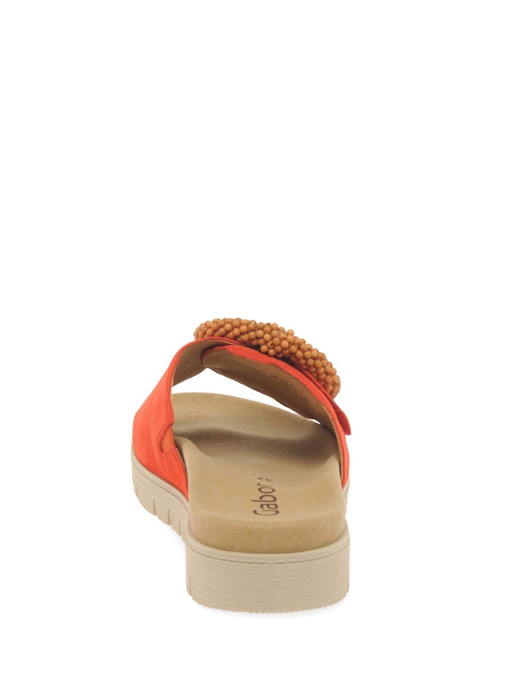 Gabor Orange Everly Pumpkin Suede Mule style Sandals - Image 5 of 5 Gabor Orange Everly Pumpkin Suede Mule style Sandals - Image 5 of 5