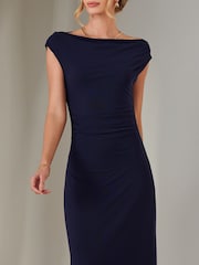 Jolie Moi Blue Eva Round Neck Sleeveless Maxi Dress - Image 3 of 6