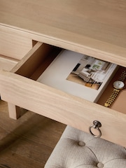 Light Natural Sadie Solid Mango Wood 5 Drawer Console Dressing Table - Image 4 of 7