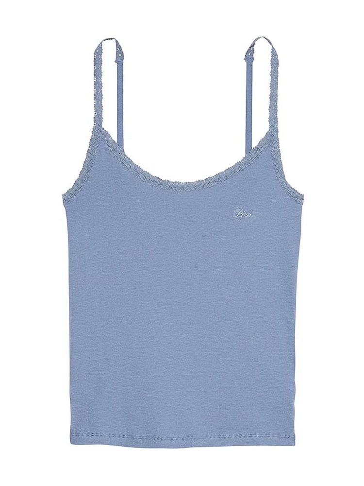 Victoria's Secret PINK Dusty Iris Blue Pyjama Cami Top - Image 1 of 1