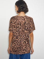 Monsoon Natural Archi Knit Leopard Print T-Shirt - Image 3 of 3