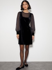 Бархатные платья мини с рукавами Monsoon Mel - Изображение 1 из 3