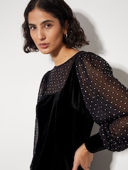 Бархатные платья мини с рукавами Monsoon Mel - Изображение 3 из 3