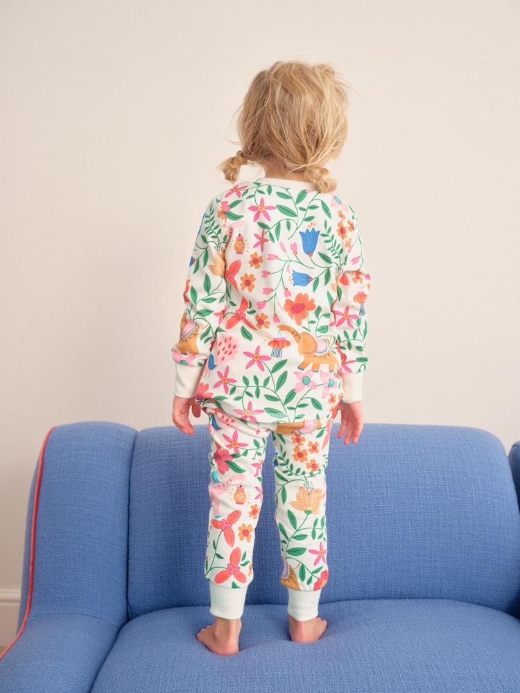 Ecru White Snuggle Diwali Print Pyjamas 1 Pack (9mths-8yrs) - Image 2 of 7