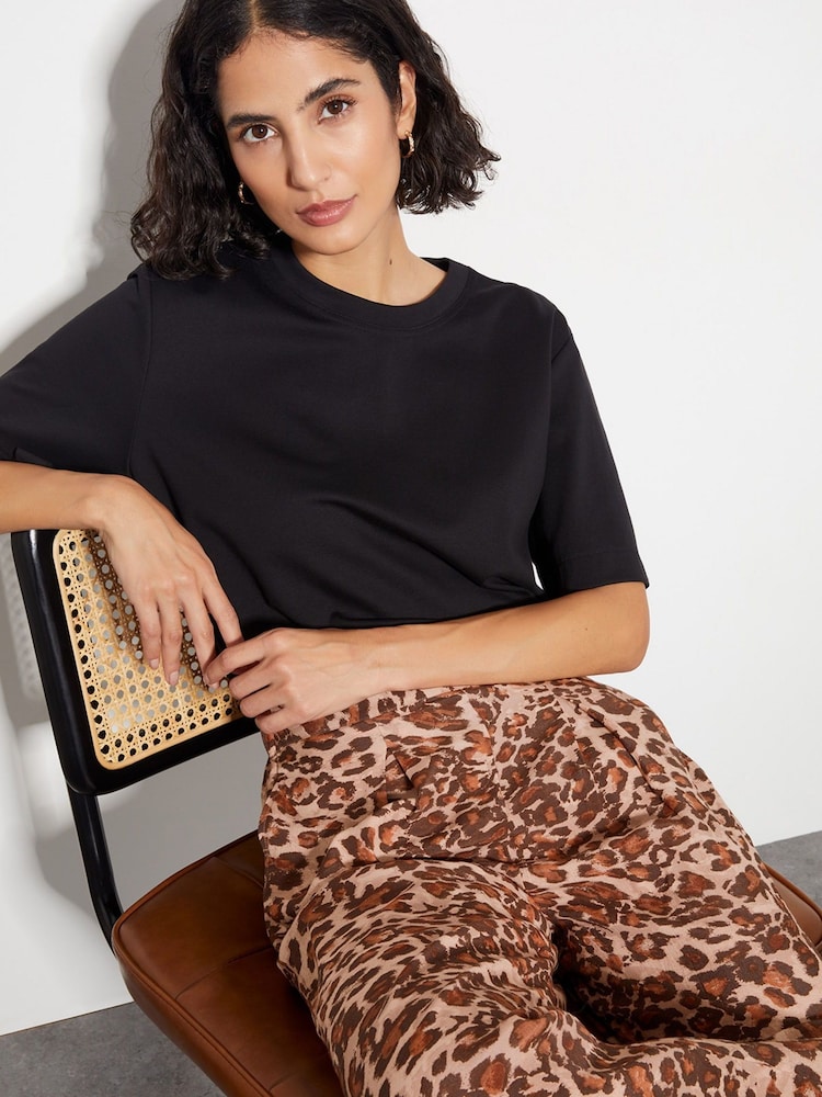 Monsoon Brown Arielle Leopard Print Trousers - Image 3 of 3