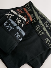 Black with Grafitti Next Waistband Trunks 5 Pack (1.5-16yrs) - Image 8 of 9