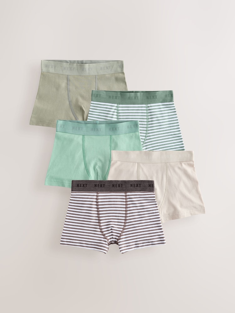 Grün/Ecru - Boxers 5 Pack (1.5-16yrs) - Bild 1 von 9