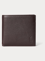 Polo Ralph Lauren Brown Pebbled Leather Billfold Coin Wallet - Image 1 of 3
