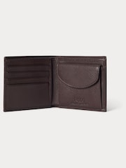 Polo Ralph Lauren Brown Pebbled Leather Billfold Coin Wallet - Image 3 of 3