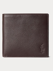Polo Ralph Lauren Brown Pebbled Leather Billfold Wallet - Image 1 of 3