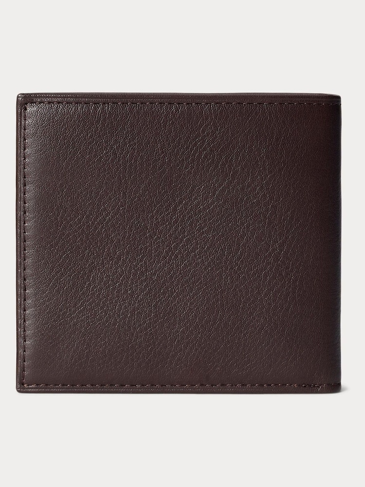 Polo Ralph Lauren Brown Pebbled Leather Billfold Wallet - Image 2 of 3