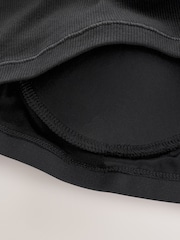 Black Hidden Support Ribbed T-Shirt - Image 7 of 9