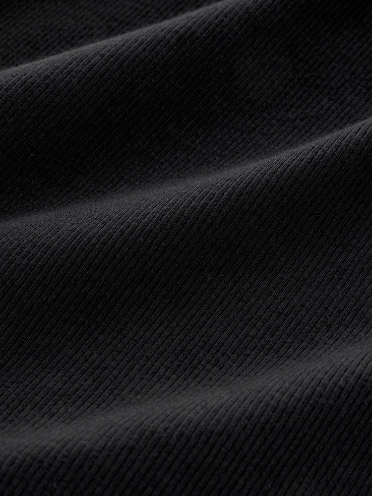 Black Hidden Support Ribbed T-Shirt - Image 9 of 9