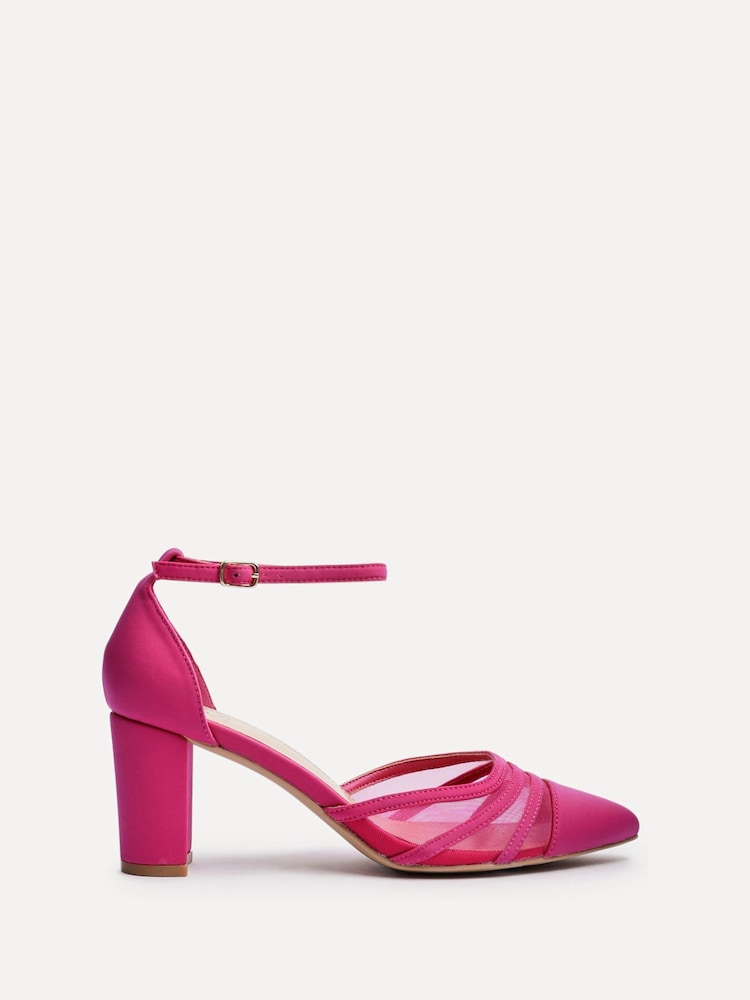 rožnata - Linzi Print Tasha Block Court Heels With Mesh Front Detail - Slika 2 iz 5 rožnata - Linzi Print Tasha Block Court Heels With Mesh Front Detail - Slika 2 iz 5