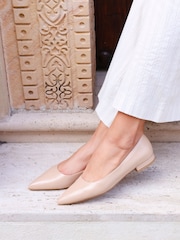Linzi Nude Orian Pointed Toe Ballet Flats - Image 1 of 5