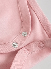 Pink Baby Sleepsuit, Bodysuit, Beanie and Bib Set 4 Piece (0-9mths) - Image 10 of 11