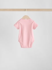 Pink Baby Sleepsuit, Bodysuit, Beanie and Bib Set 4 Piece (0-9mths) - Image 6 of 11