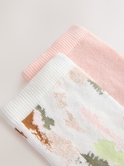 Pink Sparkle Camo Ankle Socks 2 Pack - Image 4 of 5