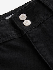Black Double Button Wide leg Jeans - Image 6 of 7
