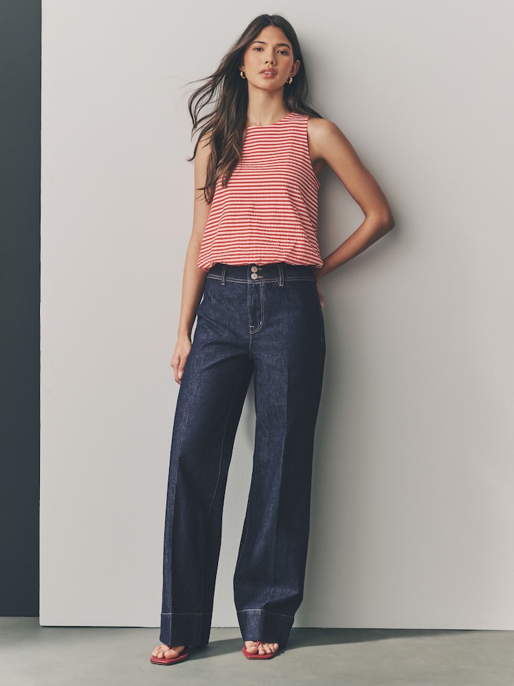 Rinse Double Button Wide leg Jeans - Image 1 of 6