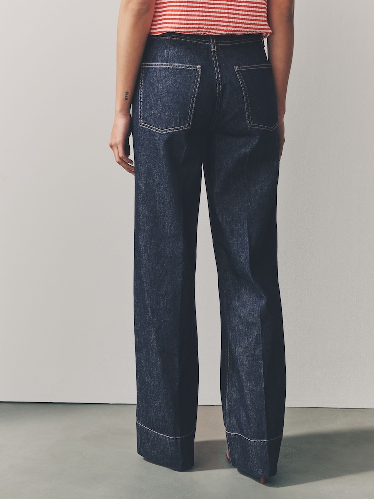 Rinse Double Button Wide leg Jeans - Image 2 of 6