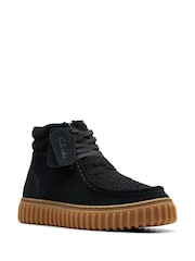 Schwarz - Clarks Tor Hill Hohe Stiefel aus Wildleder für ältere Kinder - Bild 3 von 7