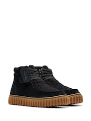 Schwarz - Clarks Tor Hill Hohe Stiefel aus Wildleder für ältere Kinder - Bild 4 von 7