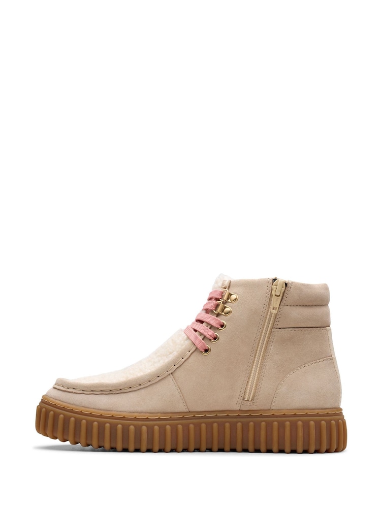 Clarks Natural Older Kids Suede Tor Hill Hi Boots - Image 2 of 7