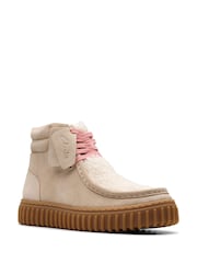 Clarks Natural Older Kids Suede Tor Hill Hi Boots - Image 3 of 7