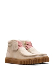Clarks Natural Older Kids Suede Tor Hill Hi Boots - Image 4 of 7