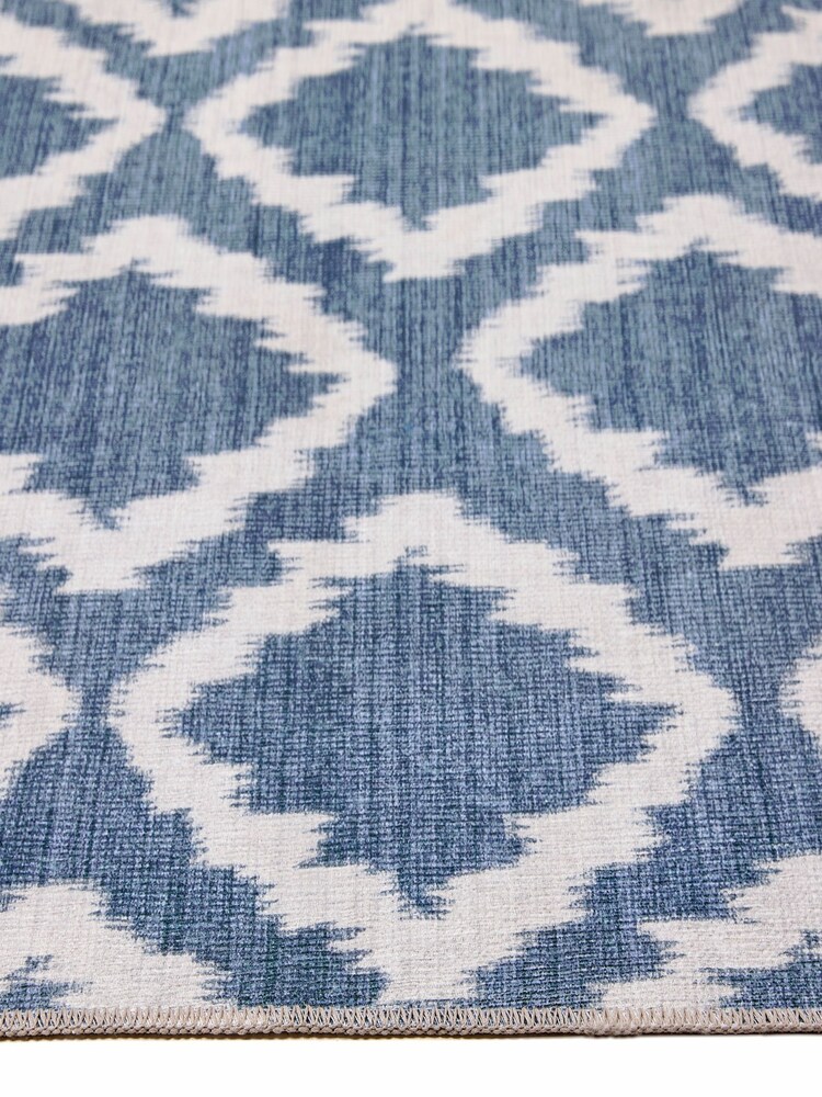 Origin Rugs Blue Washable Como Runner - Image 5 of 5 Origin Rugs Blue Washable Como Runner - Image 5 of 5
