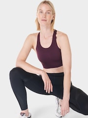 Sweaty Betty Purple Stamina Seamless Sports Bra - Image 3 of 7