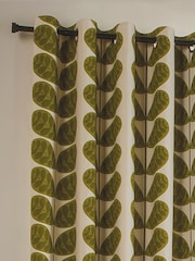 Orla Kiely Green Botanica Blackout Eyelet Curtains - Image 2 of 3