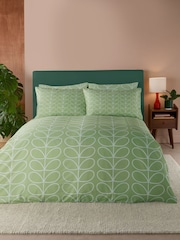 Orla Kiely Green Linear Stem Duvet Cover and Pillowcase Set - Image 1 of 5