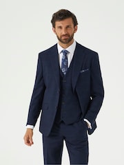 Skopes Blue Tailored Fit Hewes Check Suit Jacket - Image 1 of 4
